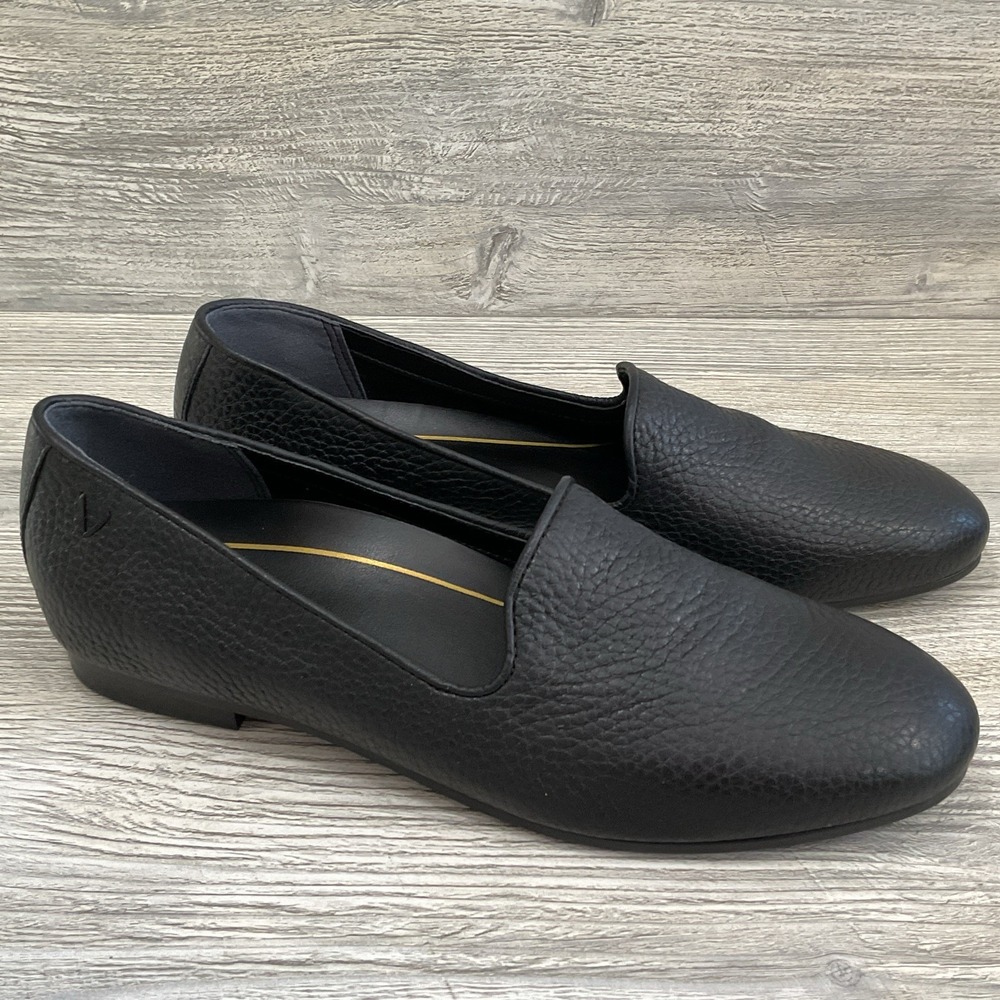 Vionic Willa II Loafers Womens Size 7.5 Black Leather Orthotic Comfort Shoes